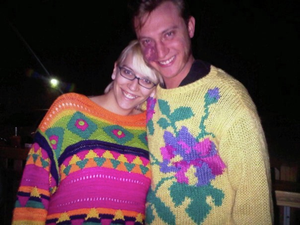 Winners of the ugly sweater contest